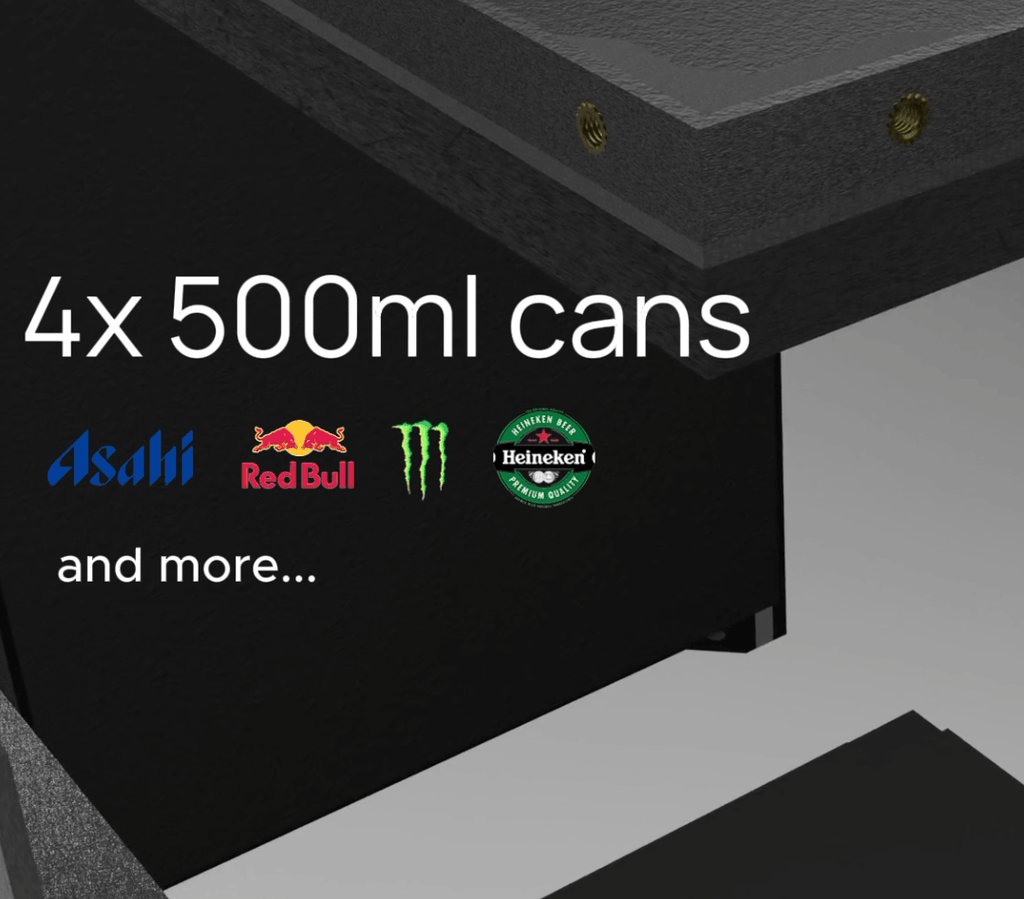4x500ml Monster Can Capacity Mini Fridge